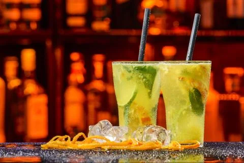 Orange cocktail Stock Photos