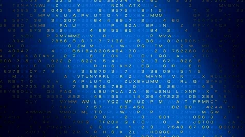 Orange code, encryption, numbers, data. Stock Footage 319986907