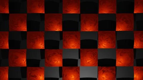 Orange Color 3D Cube Pattern Stock Illustration