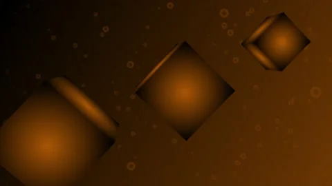 Orange color 3d rotating cube background Stock Footage 220660495
