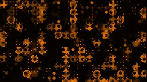 Orange color abstract circular elements background 스톡 동영상 204730818