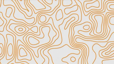 Orange color abstract pattern with animation of morphing line as topographic map Stock Footage 243416854