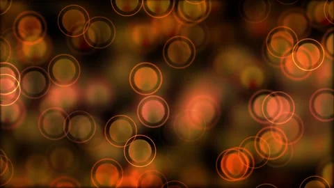 Orange Color Circles Bokeh Effect Motion Background Loop Stock Footage 202050693