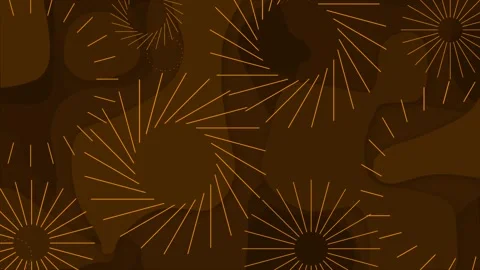 Orange color exploding circles over paper cut background Video stock 245420531