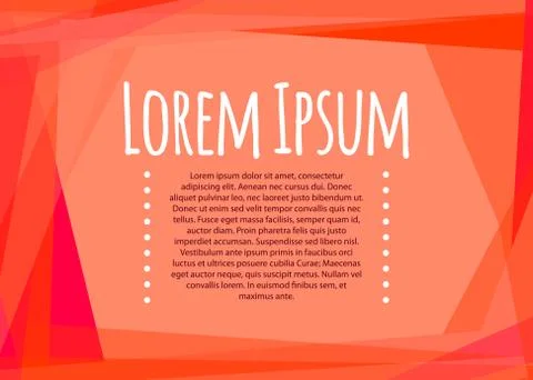 Orange color flyer Illustrazione stock