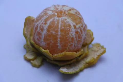 Orange color fruit with white background Stock Photos