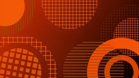 Orange color multiple circular shapes element background Stock Footage 211260766
