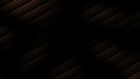 Orange color parallel lines pattern flowing over black background Stock Footage 307516981