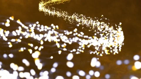 Orange color particles Moving in zig zag way background Stock Footage 226499761