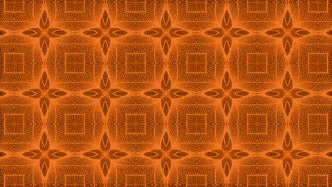 Orange color Pattern gothic design animation motion graphics Stock Footage 155261844