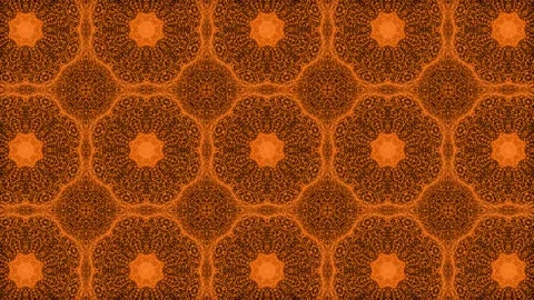 Orange color Pattern gothic design animation motion graphics Stock Footage 155261855