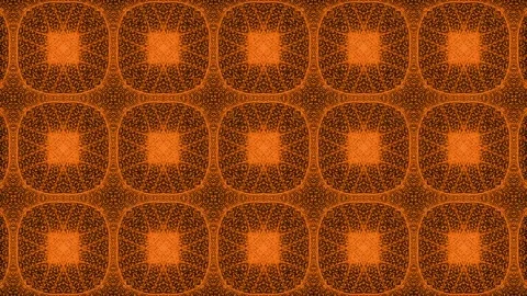 Orange color Pattern gothic design animation motion graphics Stock Footage 155261874