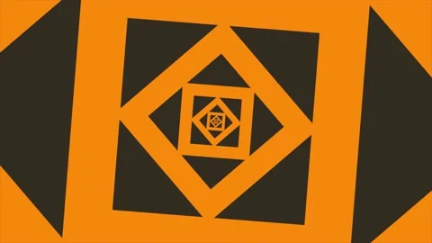 Orange color rotating squares background Stock Footage 204737525