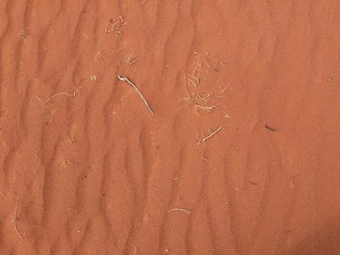 Orange color sand texture pattern background. Wadi Rum desert, Jordan,Arabia Stock Photos