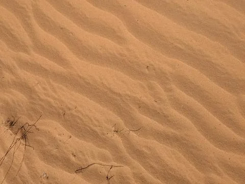 Orange color sand texture pattern background. Wadi Rum desert, Jordan,Arabia Stock Photos