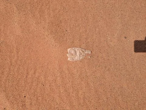 Orange color sand texture pattern background. Wadi Rum desert, Jordan,Arabia Stock Photos