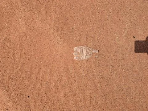 Orange color sand texture pattern background. Wadi Rum desert, Jordan,Arabia Stock-Fotos