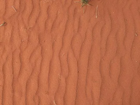 Orange color sand texture pattern background. Wadi Rum desert, Jordan,Arabia Stock Photos
