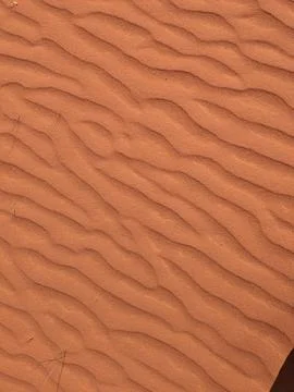 Orange color sand texture pattern background. Wadi Rum desert, Jordan,Arabia Stock Photos