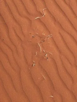 Orange color sand texture pattern background. Wadi Rum desert, Jordan,Arabia Stock Photos