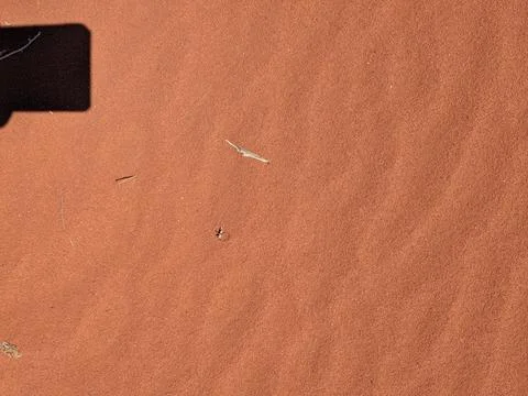 Orange color sand texture pattern background. Wadi Rum desert, Jordan,Arabia Stock Photos