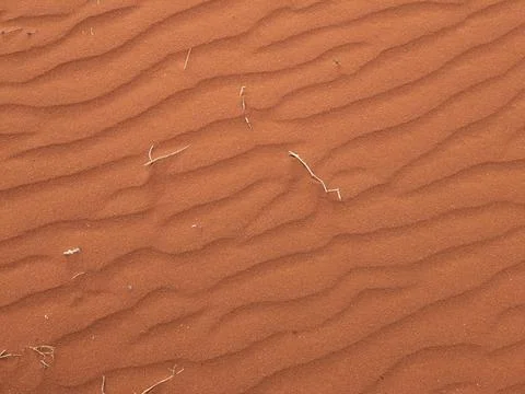 Orange color sand texture pattern background. Wadi Rum desert, Jordan,Arabia Stock Photos