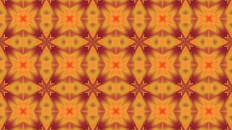 Orange color symmetry pattern repeat kaleidoscope Stock Footage 213944998