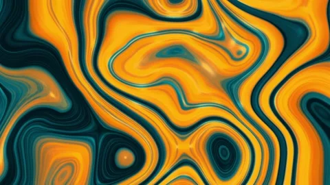 Orange colored liquid paint mixture boiling in a mixer motion background Stock Footage 281994719