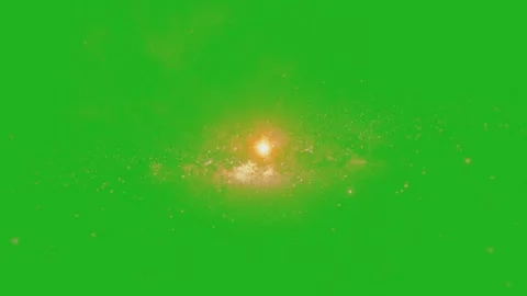 Orange colored sparkles explosion on green screen background Stock Footage 313517420