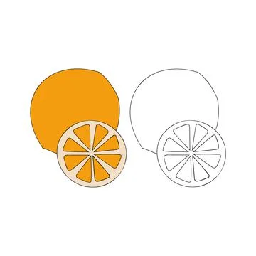 Orange coloring Иллюстрация