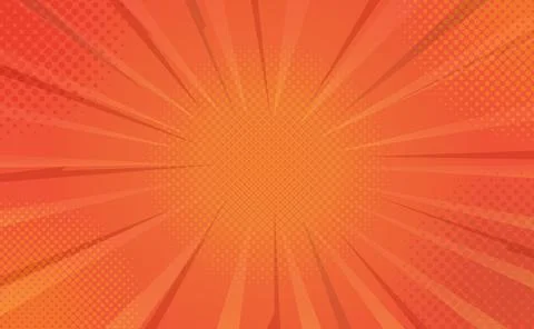Orange Comic Background for Additional Design Stock Illustration