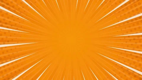 Orange Comic Book Style Burst Background - 4K Video Stock Footage 340481365