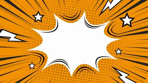 Orange comic explosion background Illustrazione stock