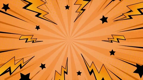 Orange comic style backdrop with vibrant colors and explosive effects seamless Stock Footage 293042319