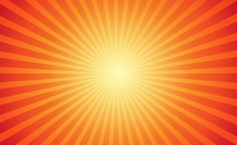 Orange comic zoom with lines and glow - Vector Stock Illustration