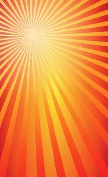 Orange comic zoom with lines and glow - Vector Stock Illustration