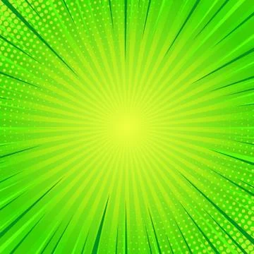 Orange comic zoom with lines and glow - Vector Stock Illustration