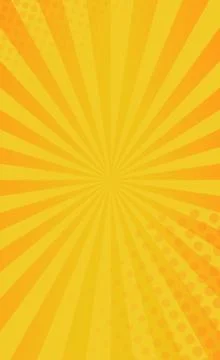 Orange comic zoom with lines and glow - Vector Stock Illustration