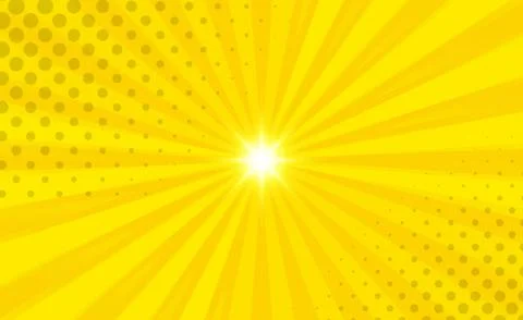 Orange comic zoom with lines and glow - Vector Stock Illustration