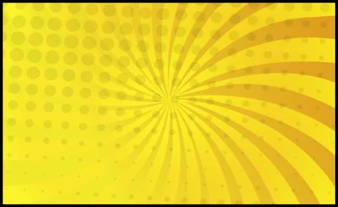 Orange comic zoom with lines and glow - Vector Illustrazione stock