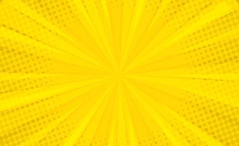 Orange comic zoom with lines and glow - Vector Stock Illustration