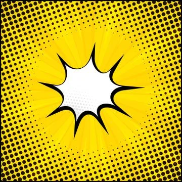 Orange comic zoom with lines and glow - Vector イラスト素材