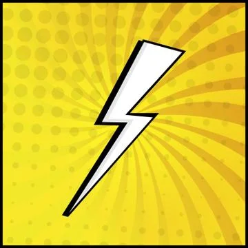 Orange comic zoom with lines and glow - Vector Stock Illustration