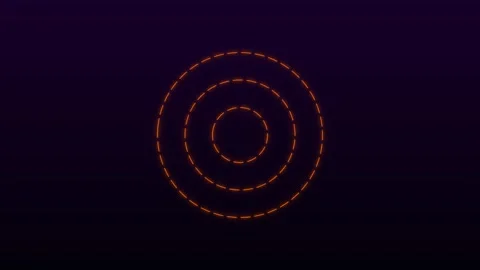 Orange concentric circle ring target motion background Stock Footage 341845383