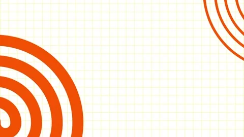 Orange Concentric Half Circles Stock Footage 334367211
