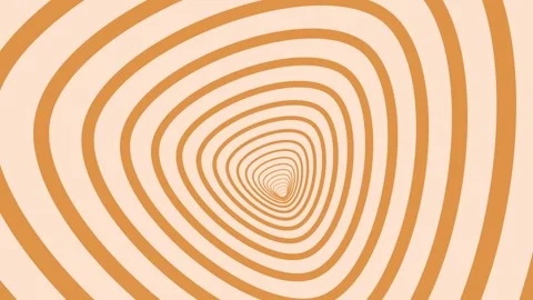 Orange concentric heart shapes optical illusion footage Vidéo 334930878