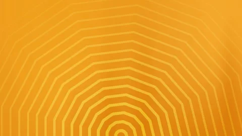 Orange Concentric Hexagon Pattern Background Loop. Stock Footage 286430181