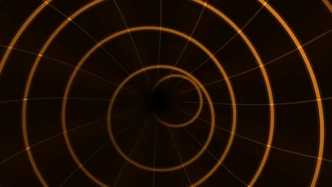 Orange Concentric Rings VJ Seamless Loop Stock Footage 340550596