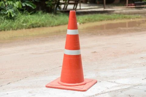Orange cones Stock Photos
