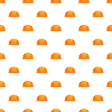 Orange construction hard hat protective gear pattern Stock Illustration